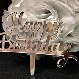 Plastic Happy Birthday Cake Topper Party Decoration 1 Count